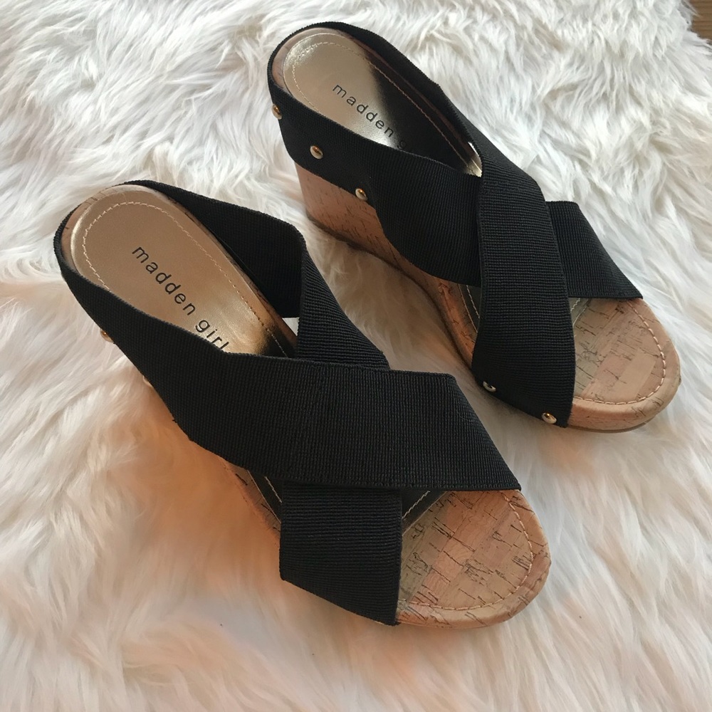 Madden Girl Nautic Cork Platform Wedges Sandals 9 - Picture 3 of 6